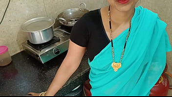 Freshly married housewife was talking with spouse and getting drill with step-brother in kitchen in rear end fashion muddy hindi audio