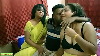 Indian Bengali stud getting frightened to shag 2 cougar bhabhi !! Greatest softcore three way hump