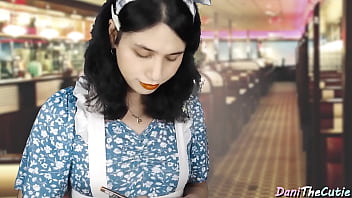 Pulverizing the pretty waitress DaniTheCutie in the bizarre Chinese Diner perceives uber-cute