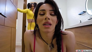 3 big-chested tgirls blow n buttfuck without a condom