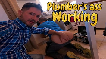 Fledgling Stud Opened up Plumber's and Lay Down his Hard-on - With Alex Barcelona