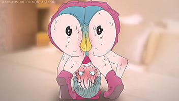 Piplup On The Bum of Bulma !Pokemon and dragon ball anime Anime pornography ( Toon 2d orgy )porn