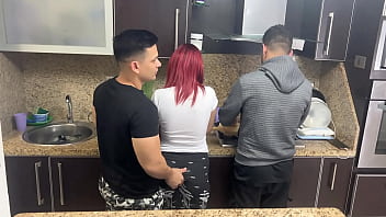 My Husband's Mate Captures My Backside When I'm Cooking Next To My Spouse Who Doesn't Know That His Mate Handles Me Like A Bitch NTR