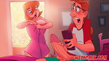 Sending naked pics to her spouse - The Insatiable Home Cartoon - Title 02