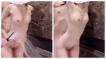 [See the kicking off for an appointment] Spunky delectation of the hottest hooters in the shower