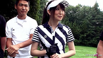 Lecturer and other Studs converse Asian Teenage to Blowbang at Golf Lesson